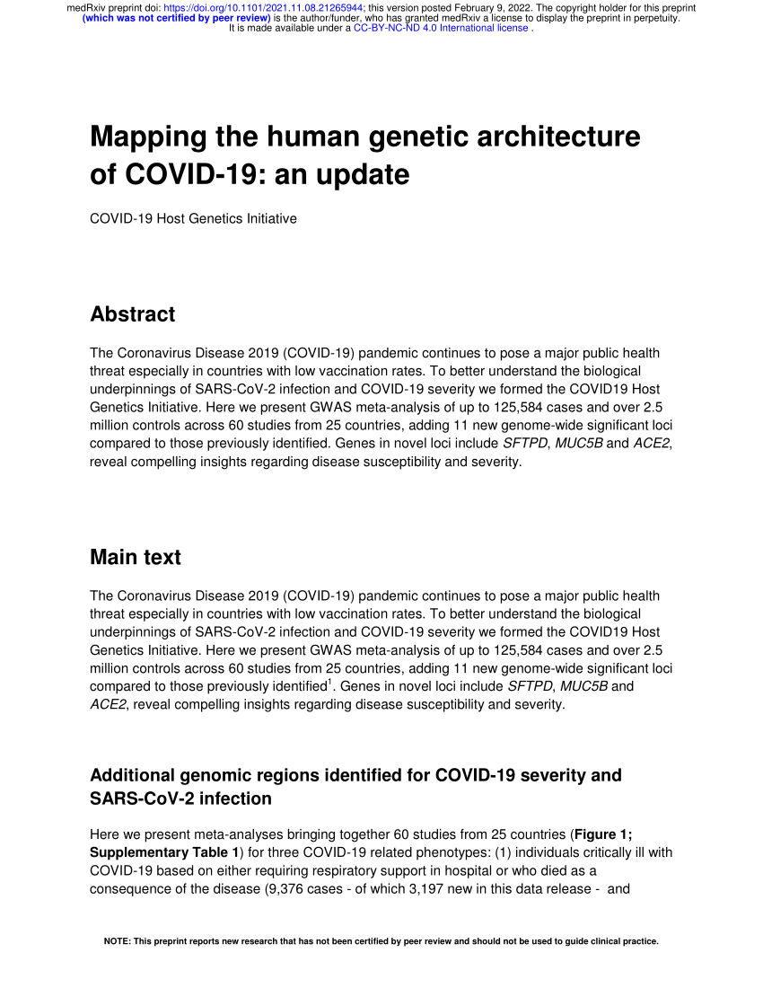 Mapping the human genetic architecture of COVID-19