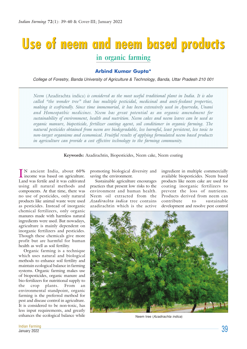 case study of neem pdf