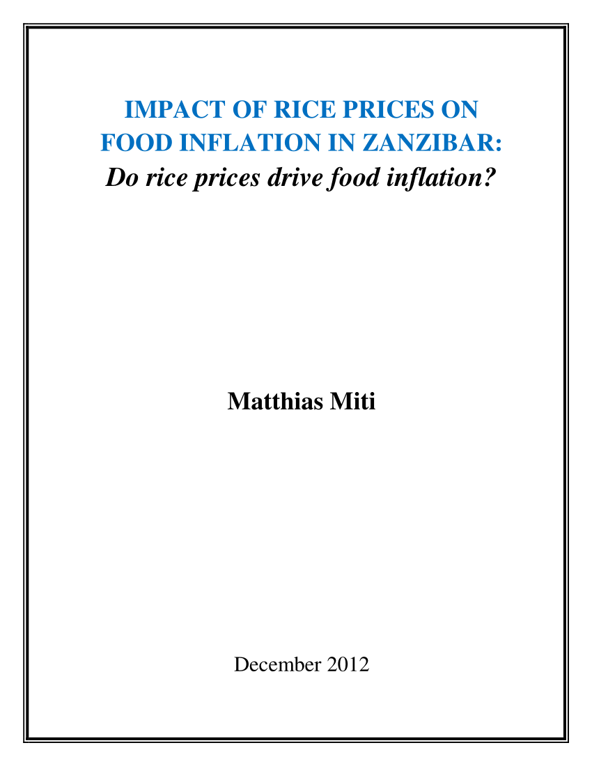 essay about rice inflation