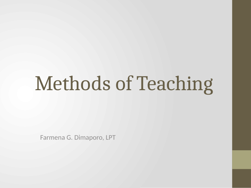 research paper about teaching methods