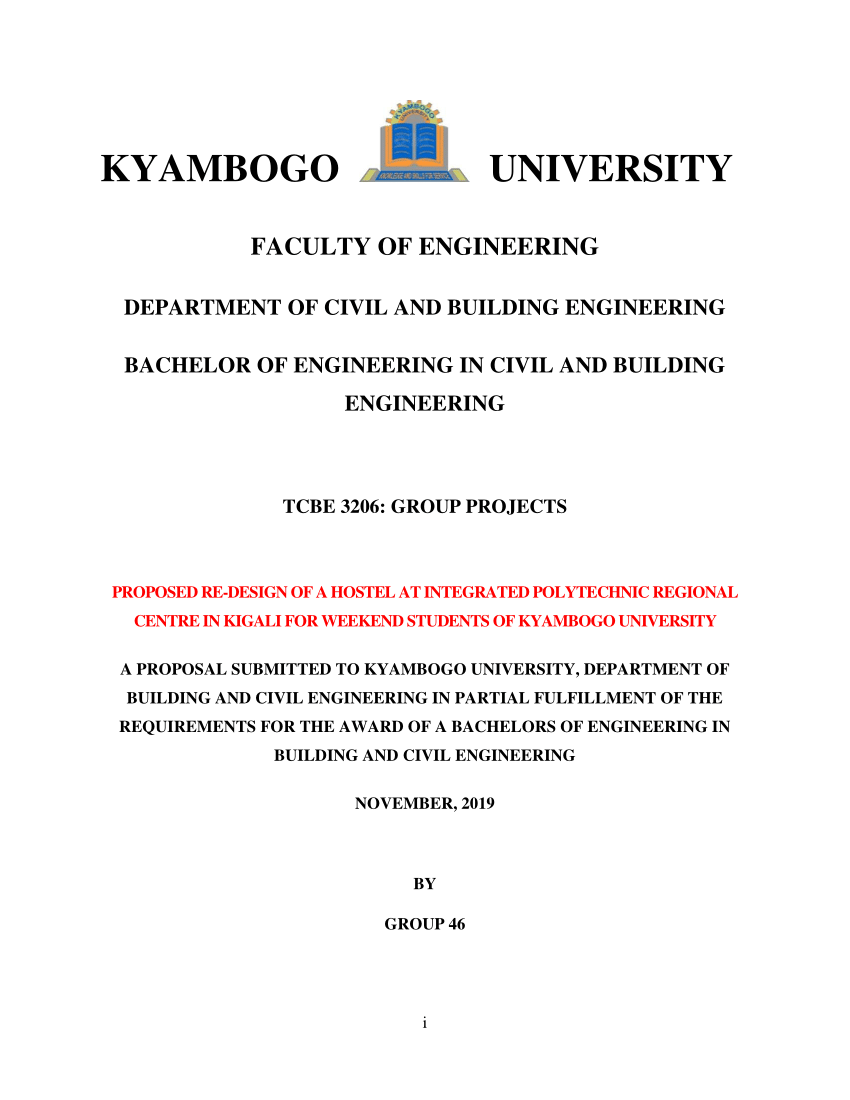 kyambogo university research proposal format