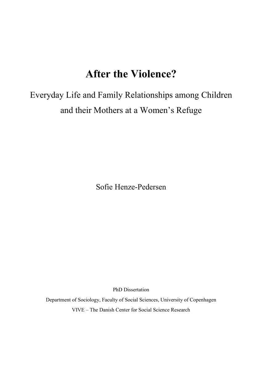 dissertation violence