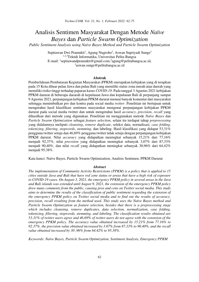 Analisis Sentimen Opini Publik: Menggali Sentimen Tersembunyi dengan Naive Bayes Classifier