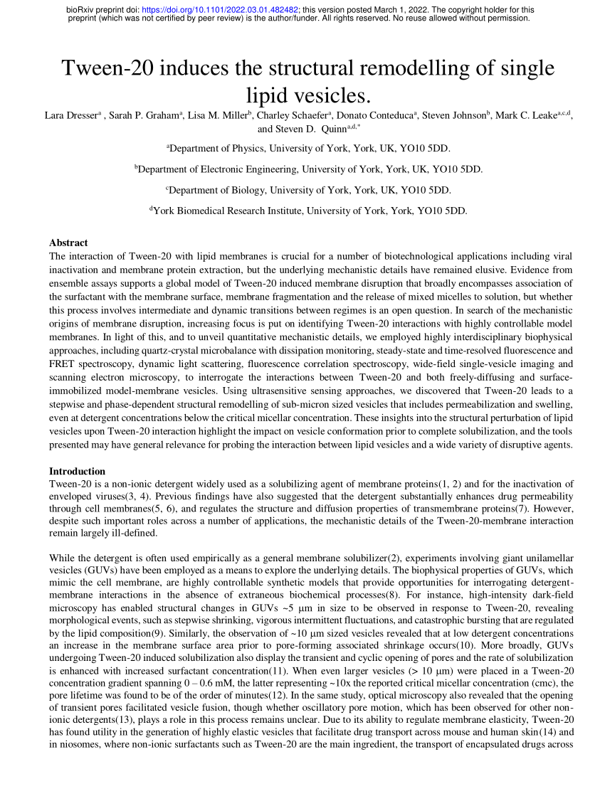 Complex Micellization Behavior of the Polysorbates Tween 20 and Tween 80