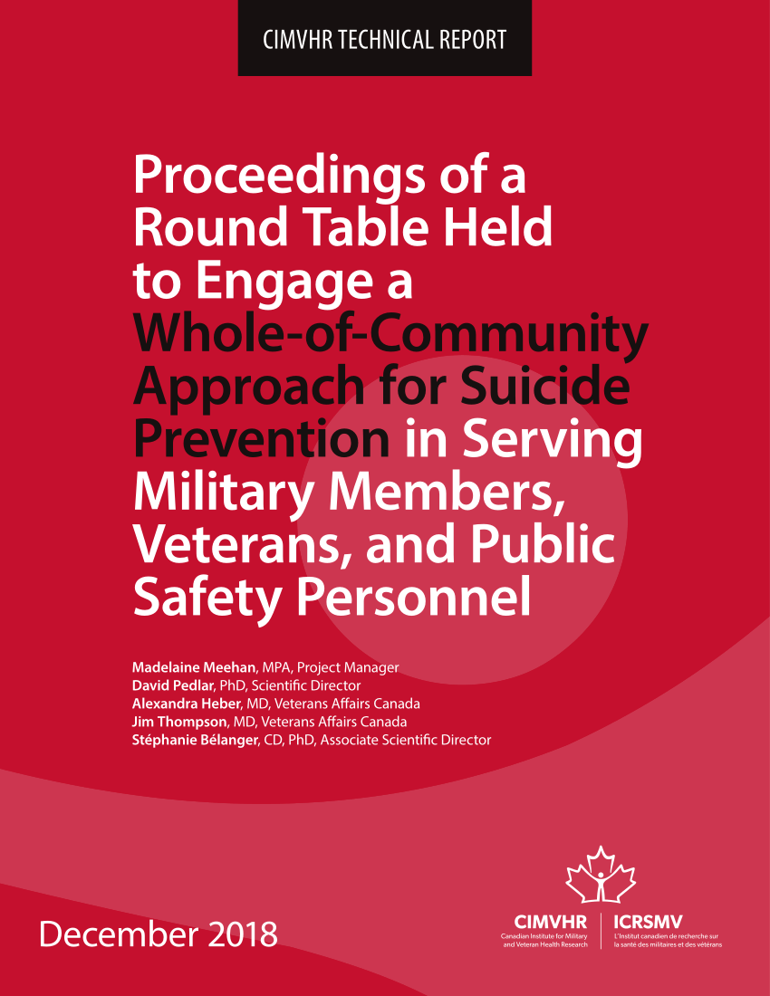 Pdf Proceedings Of A Round Table Held To Engage A Whole Of Community Approach For Suicide 3644
