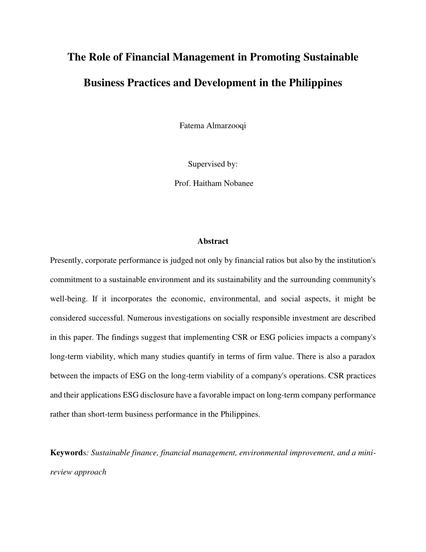 financial management thesis titles philippines