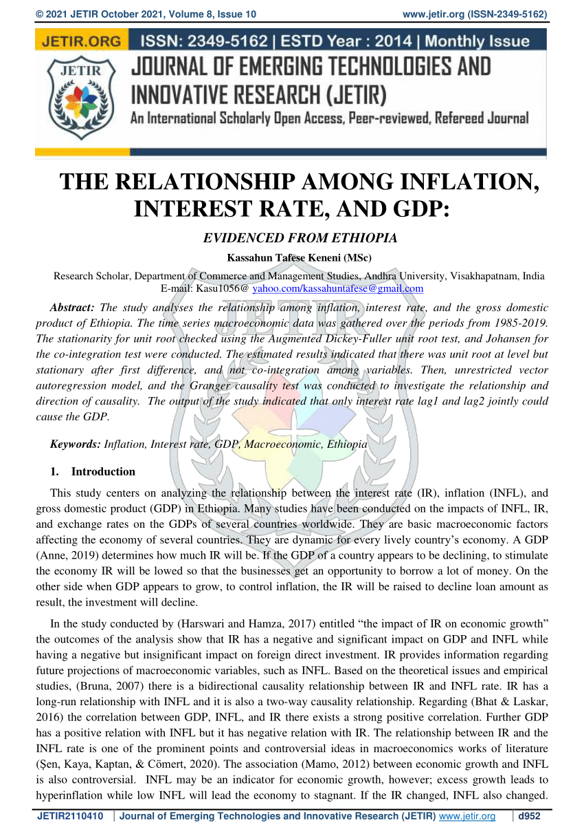 research proposal on inflation in ethiopia pdf