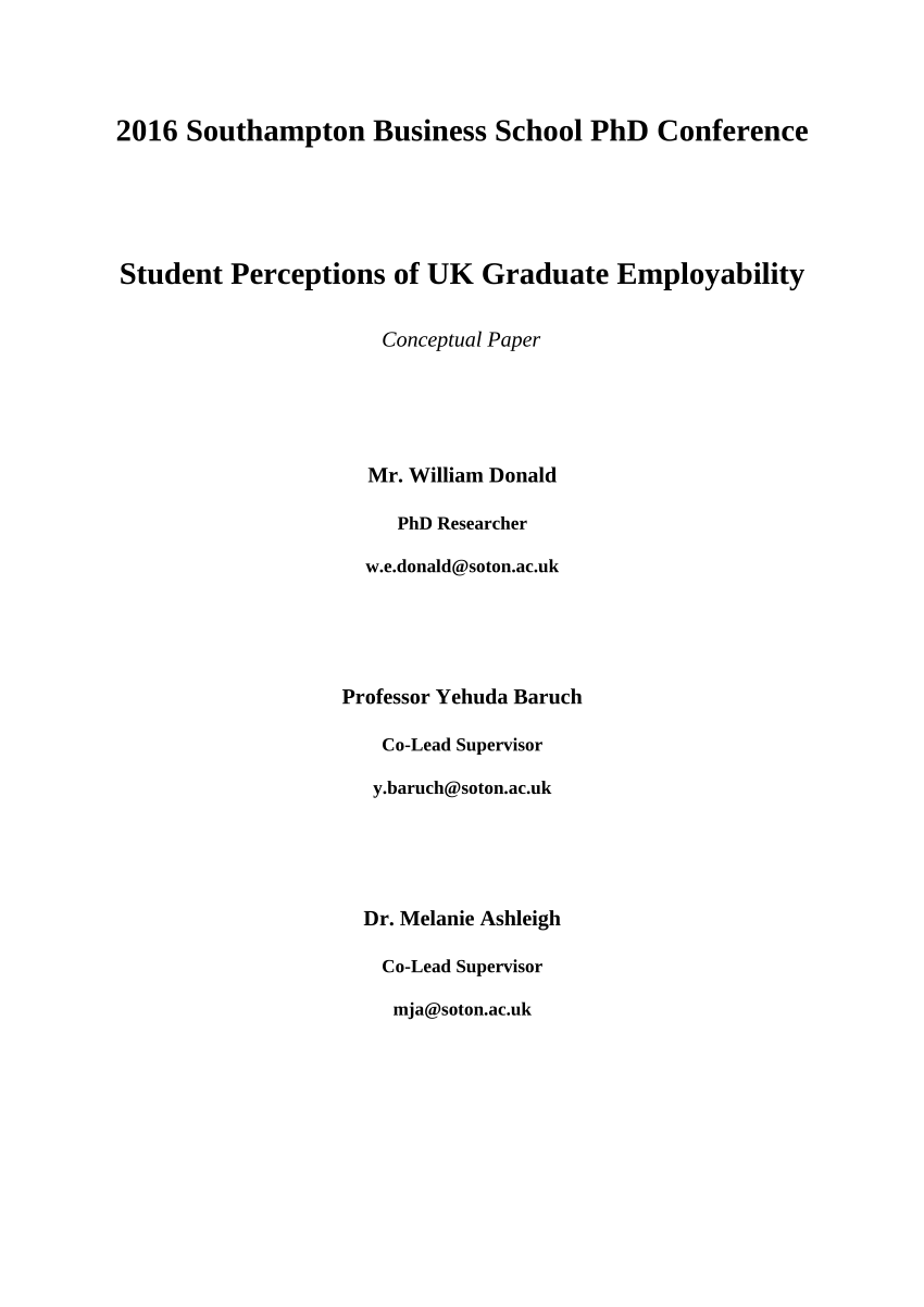 graduate employability research paper