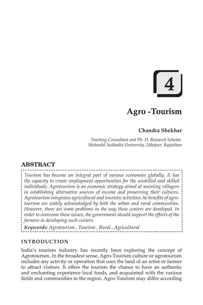 agro tourism thesis