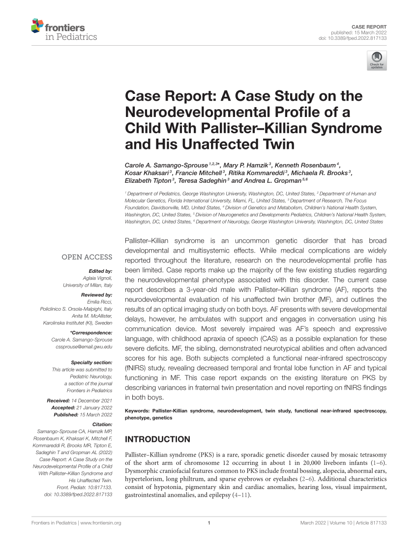 case study 1 for neurodevelopmental disorders joey