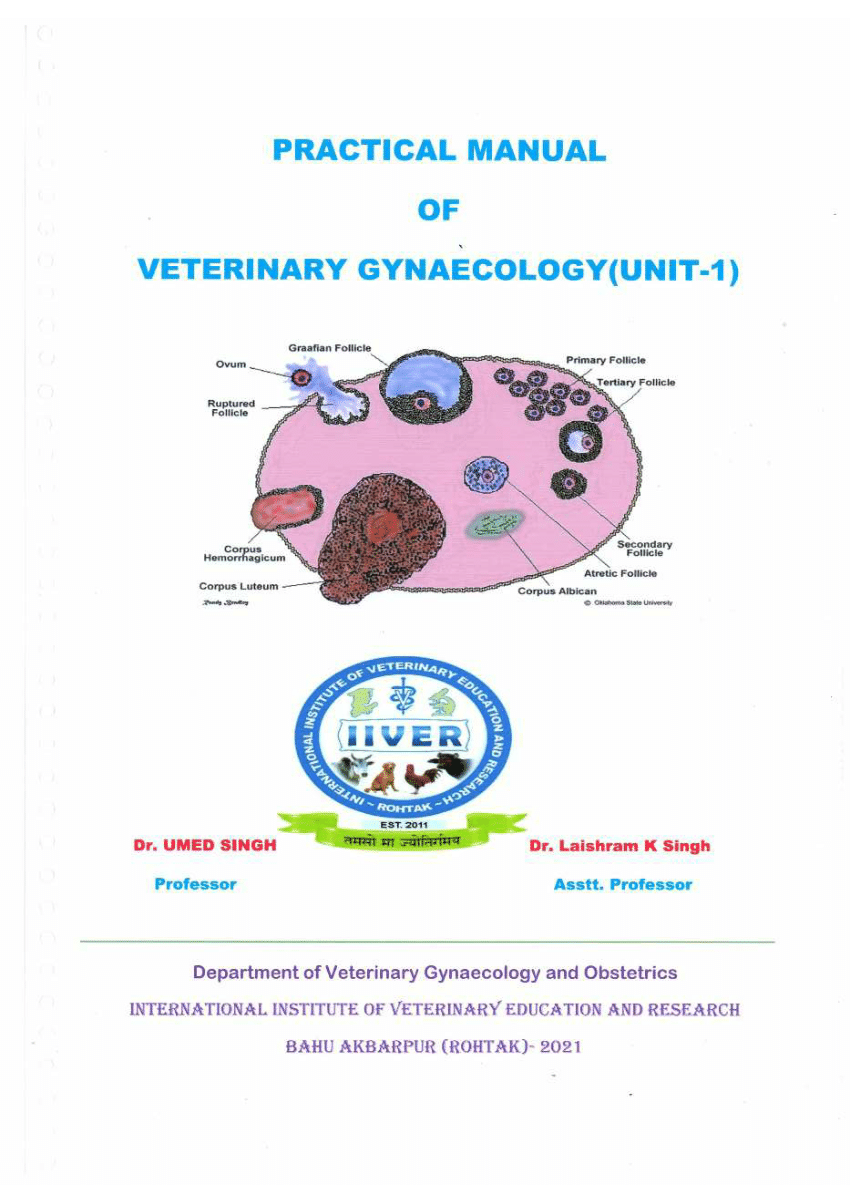 Pdf Practical Manual Of Veterinary Gynaecologyunit 1 Bvsc And Ah Degree 4119