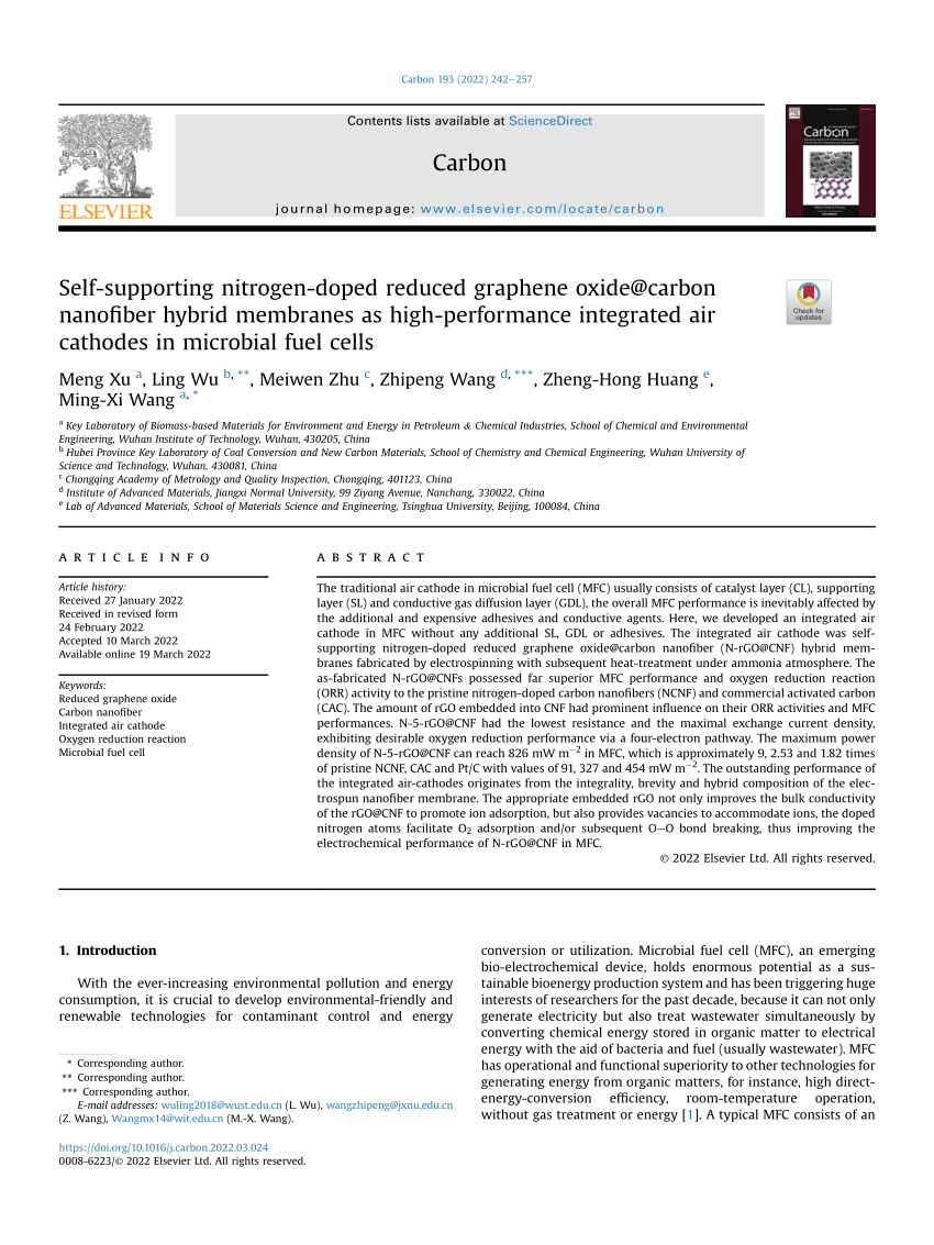 PDF) Self-supporting nitrogen-doped reduced graphene Oxide@Carbon 