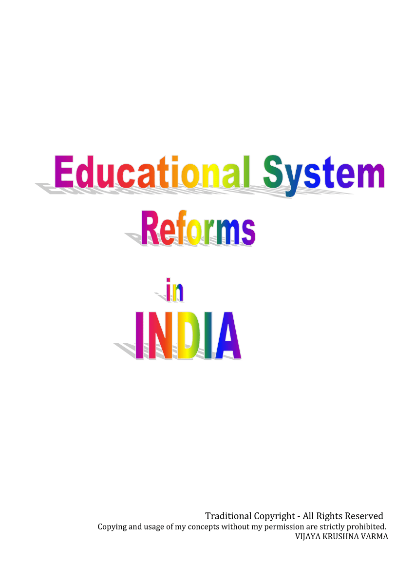essay on reforms in education system of india