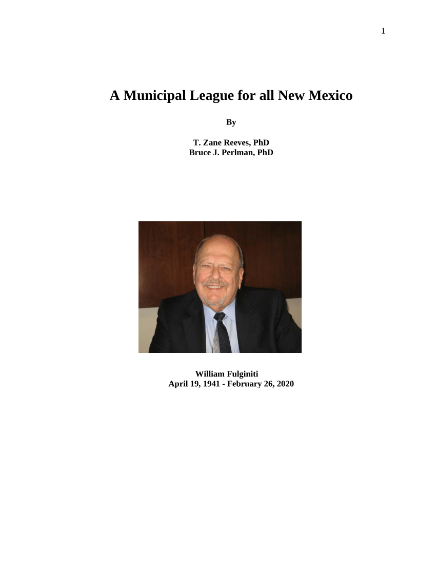 PDF) A Municipal League for all New Mexico picture