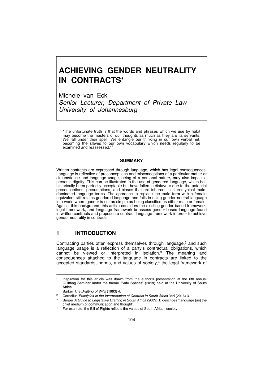 Our neutrality clauses