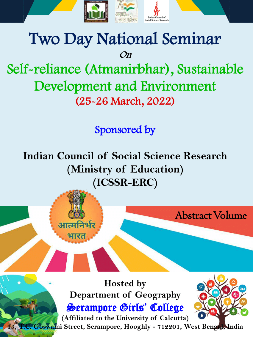 (PDF) Two day National Seminar Hosted by Department of Geography Two