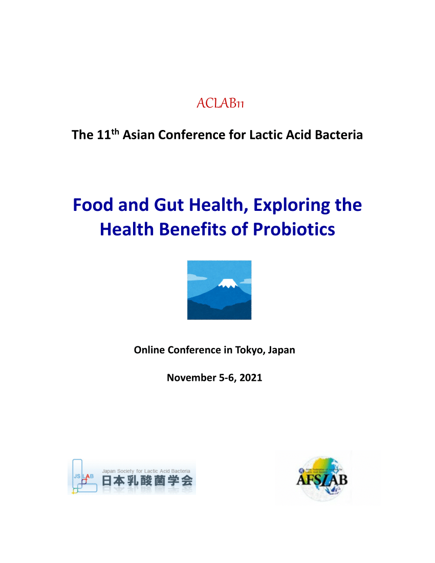 (PDF) The 11 th Asian Conference for Lactic Acid Bacteria Food and Gut