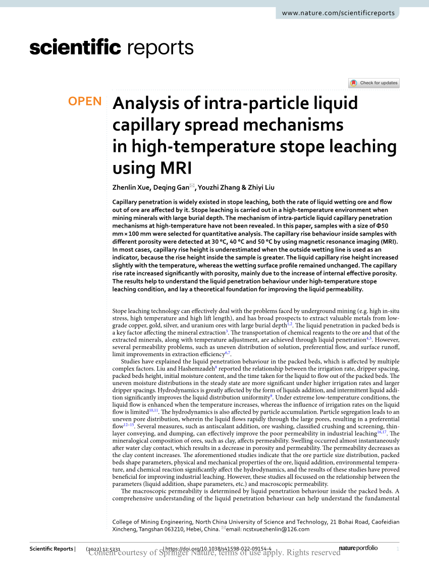 PDF) Analysis of intra-particle liquid capillary spread mechanisms 