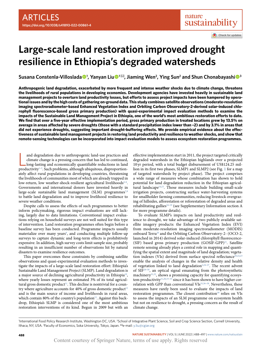 essay of drought and desertification