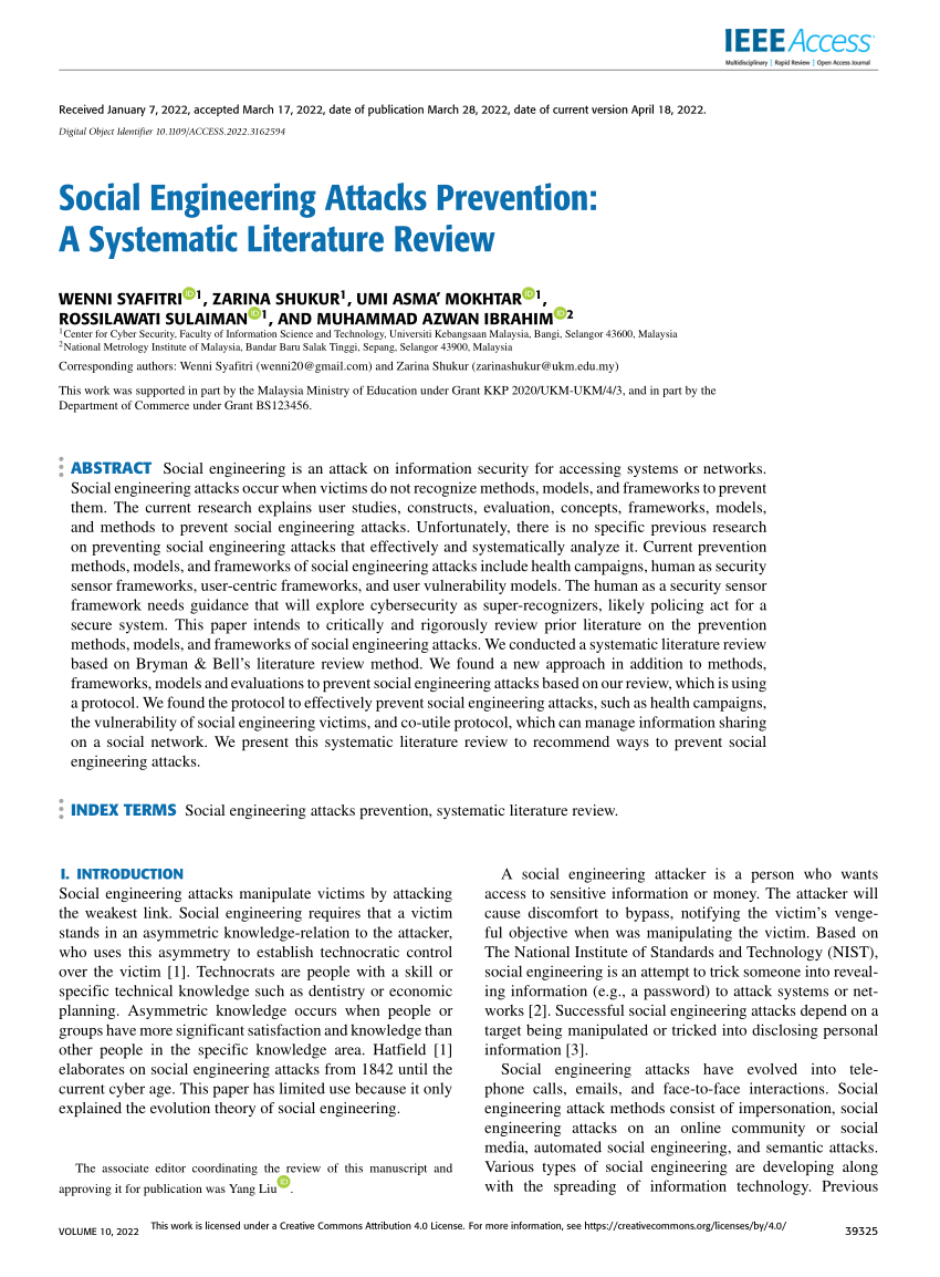 how to prevent social engineering attacks research paper