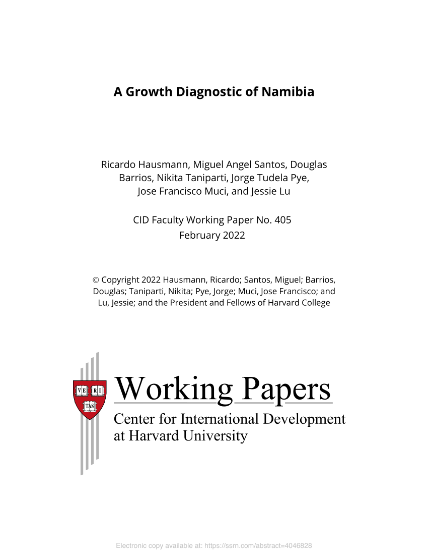 (PDF) A Growth Diagnostic of Namibia