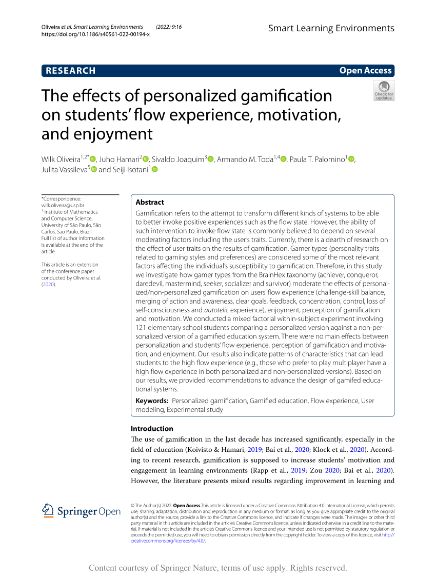 personalized gamification a literature review of outcomes experiments and approaches
