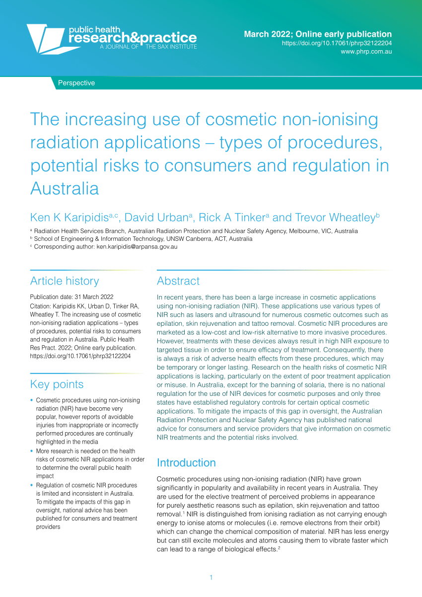 pdf-the-increasing-use-of-cosmetic-non-ionising-radiation