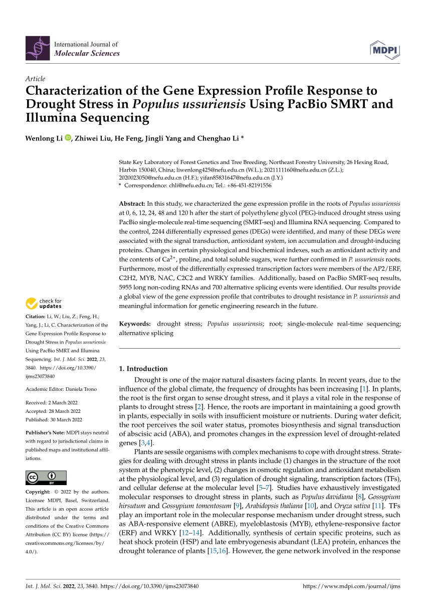 Pdf Characterization Of The Gene Expression Profile Response To