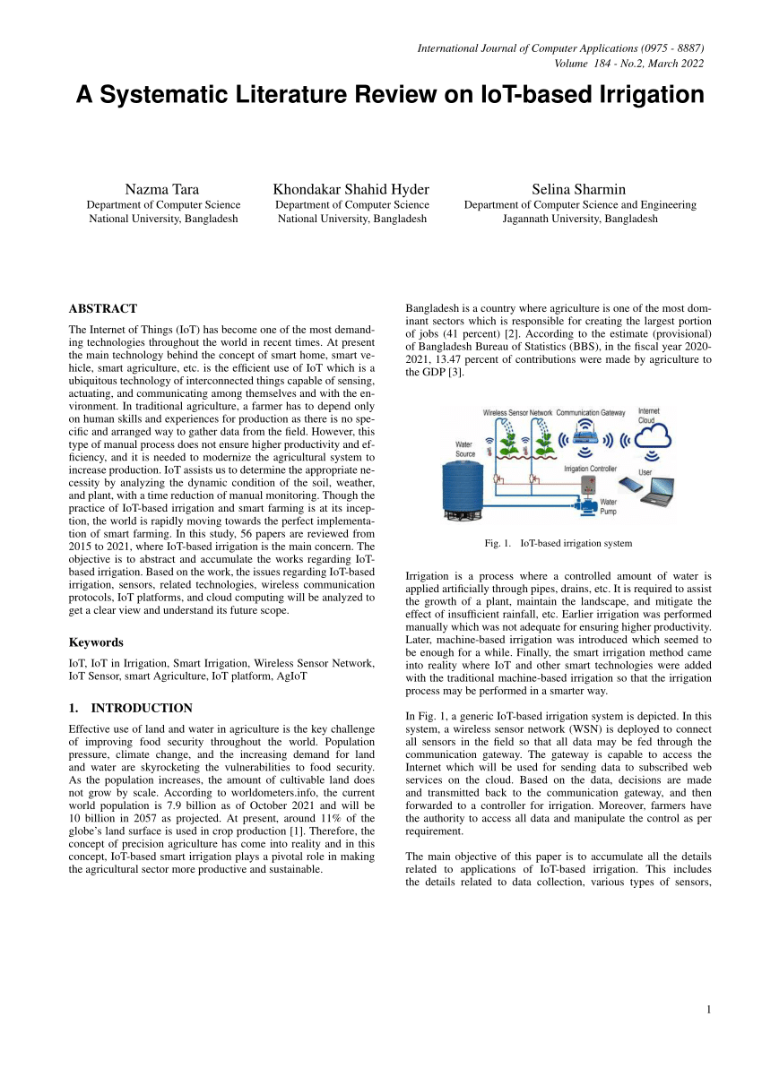 literature review on iot