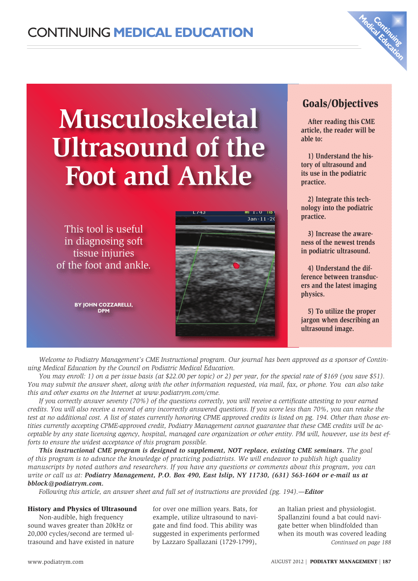 (PDF) Musculoskeletal Ultrasound of the Foot and Ankle