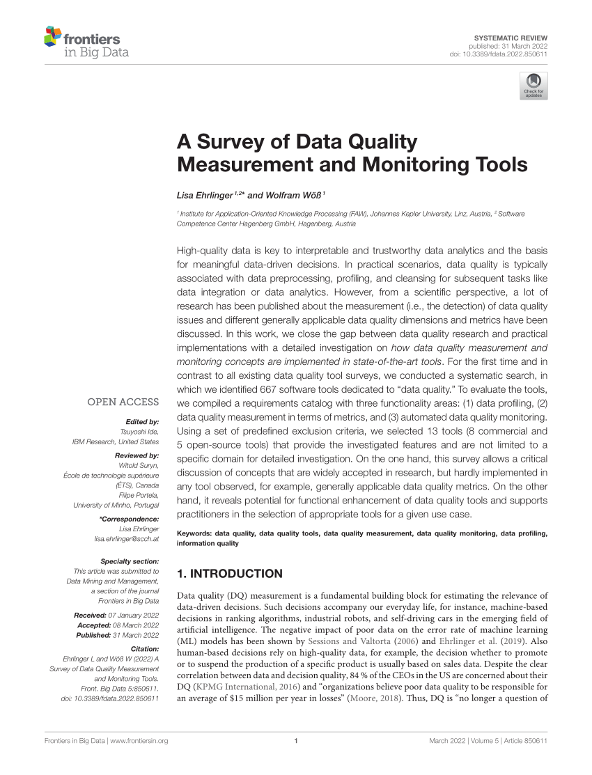 data quality research papers