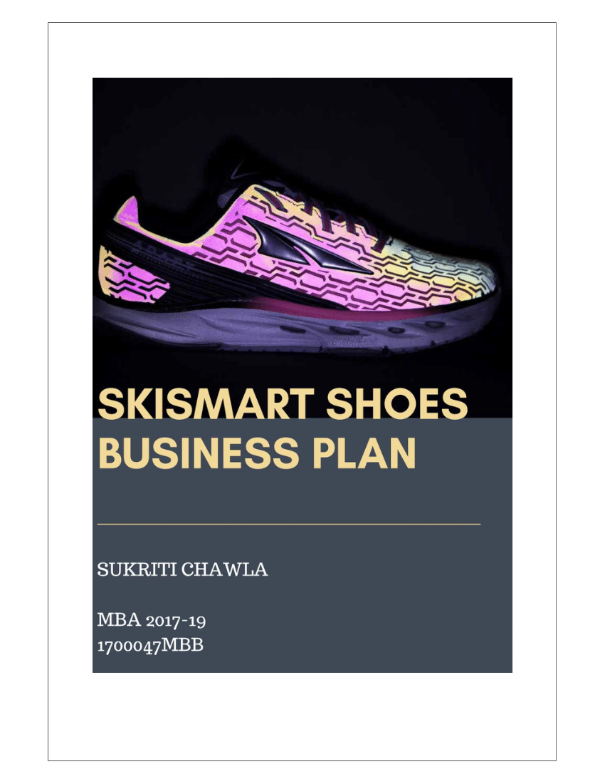 business plan pdf shoes