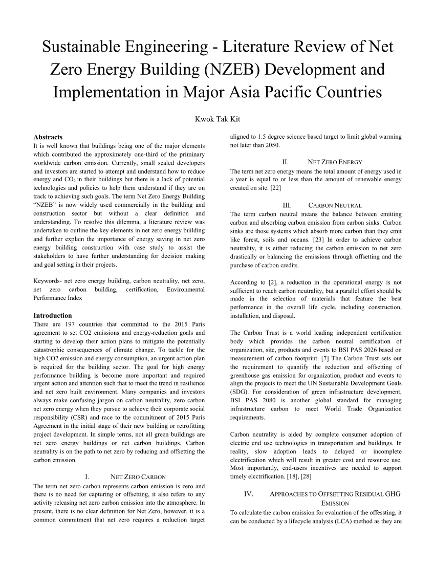 literature review on zero energy building in india