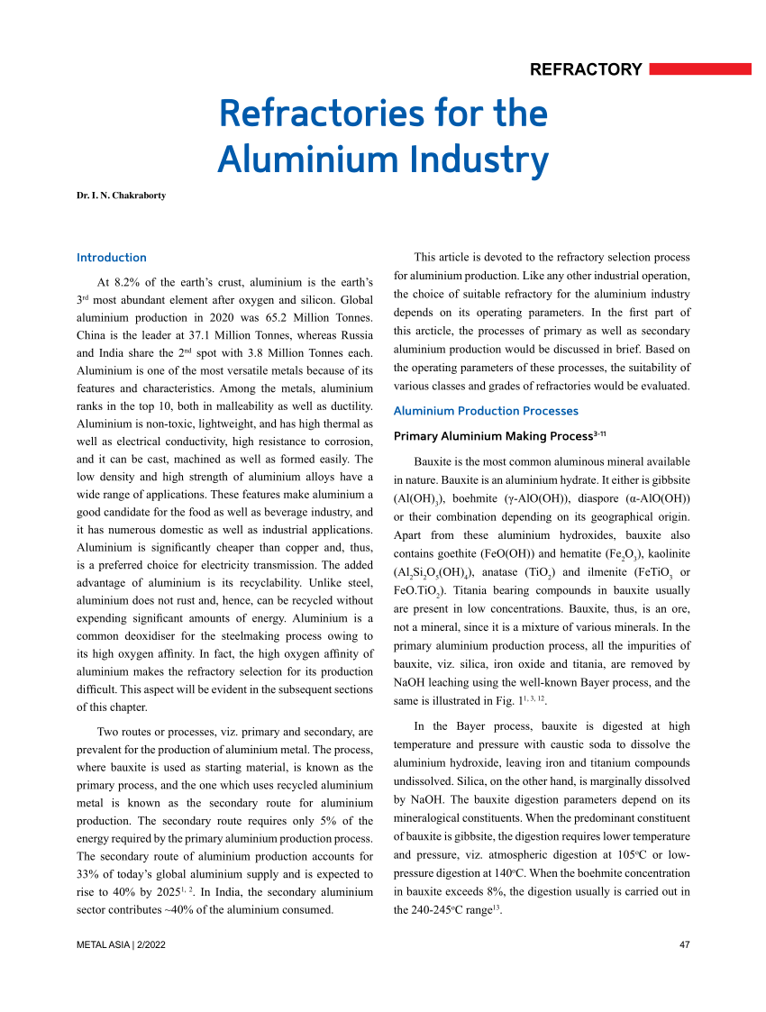 Refractories for the aluminum industry