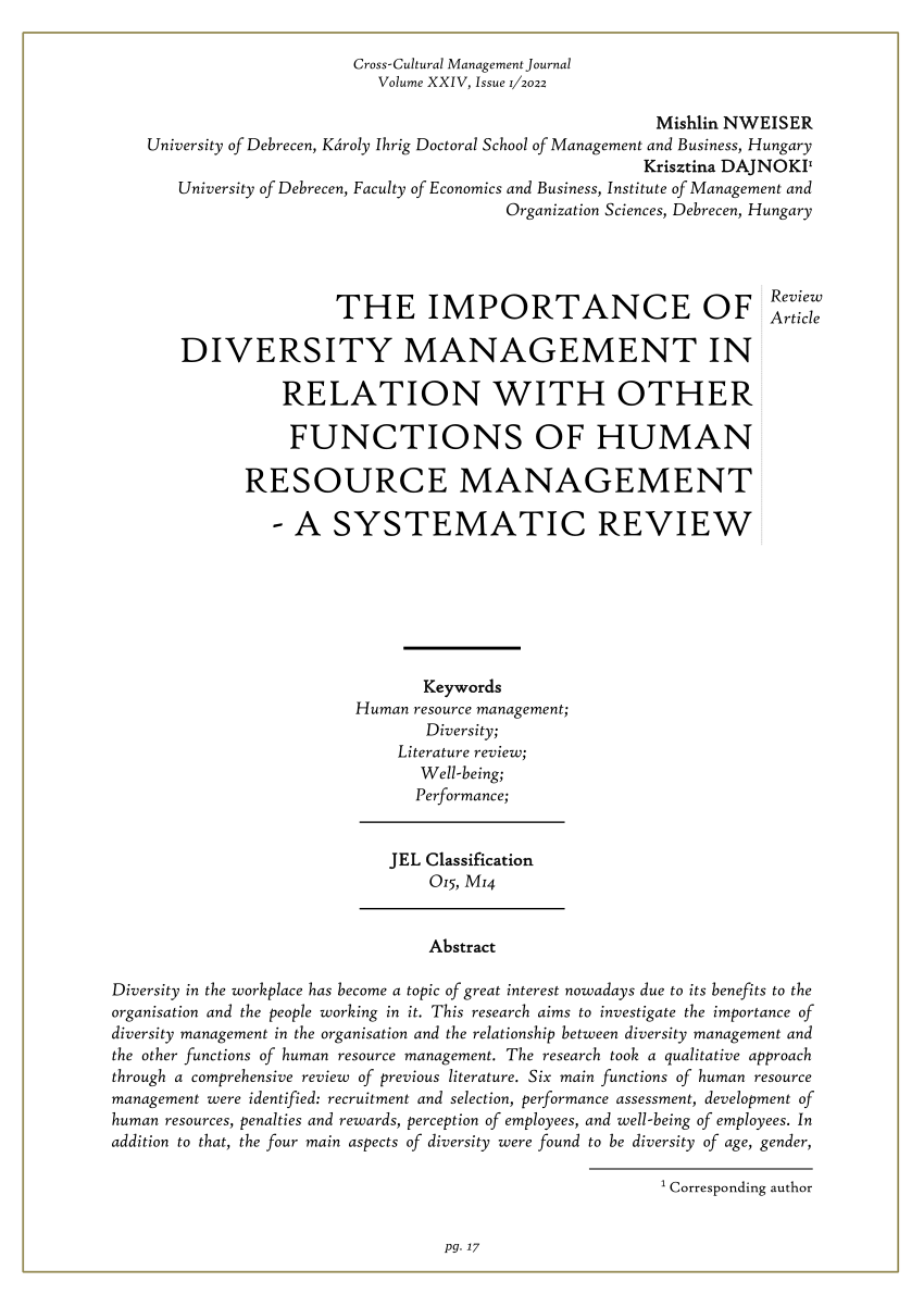 diversity management bachelor thesis