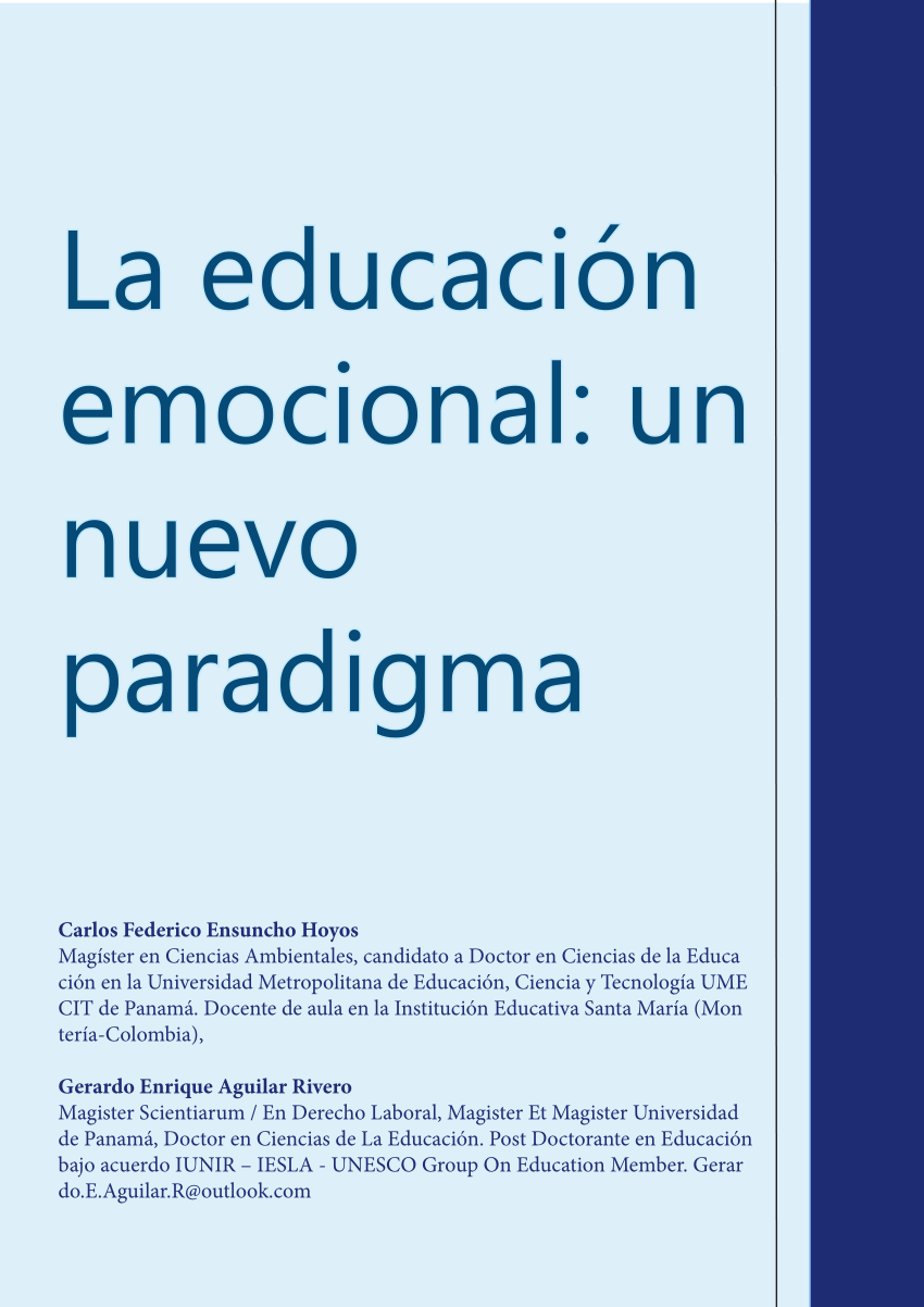 Monet resistirse Mendicidad PDF) La educación La educación emocional: un emocional: un nuevo nuevo  paradigma paradigma