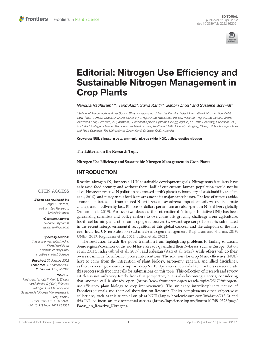 research article about nitrogen