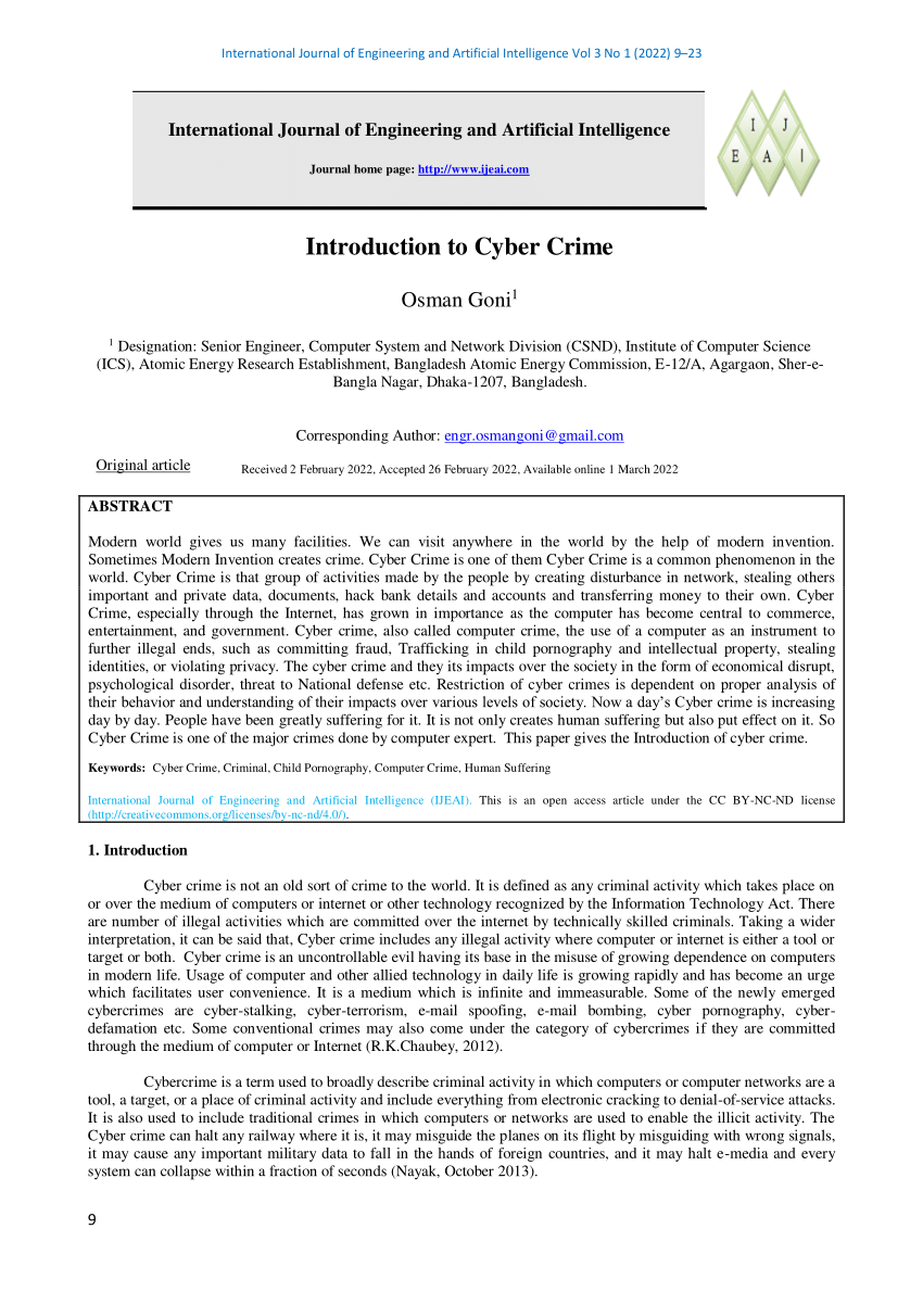 cyber crime research paper introduction
