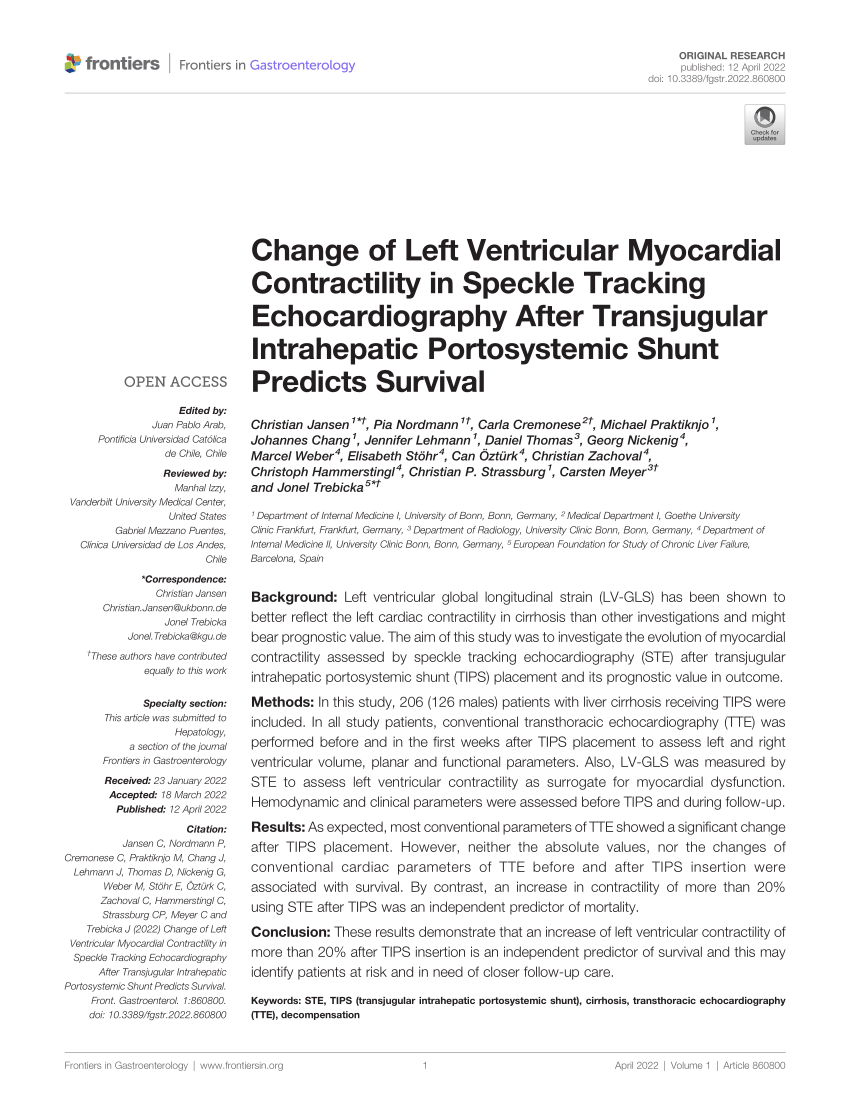 (PDF) Change of Left Ventricular Myocardial Contractility in Speckle ...