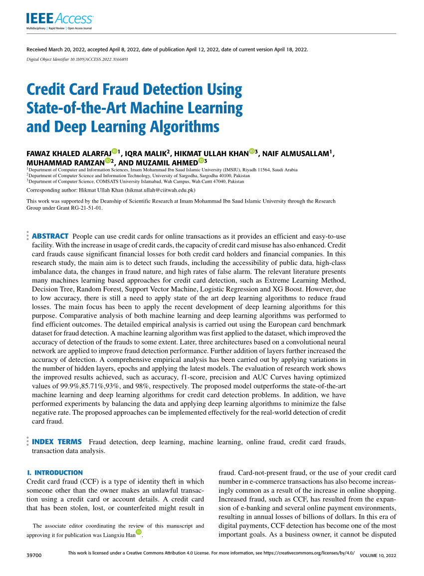 literature review on credit card fraud detection