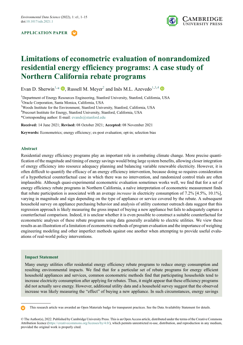 pdf-limitations-of-econometric-evaluation-of-nonrandomized