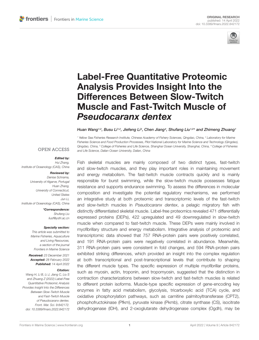 Pdf Label Free Quantitative Proteomic Analysis Provides Insight Into