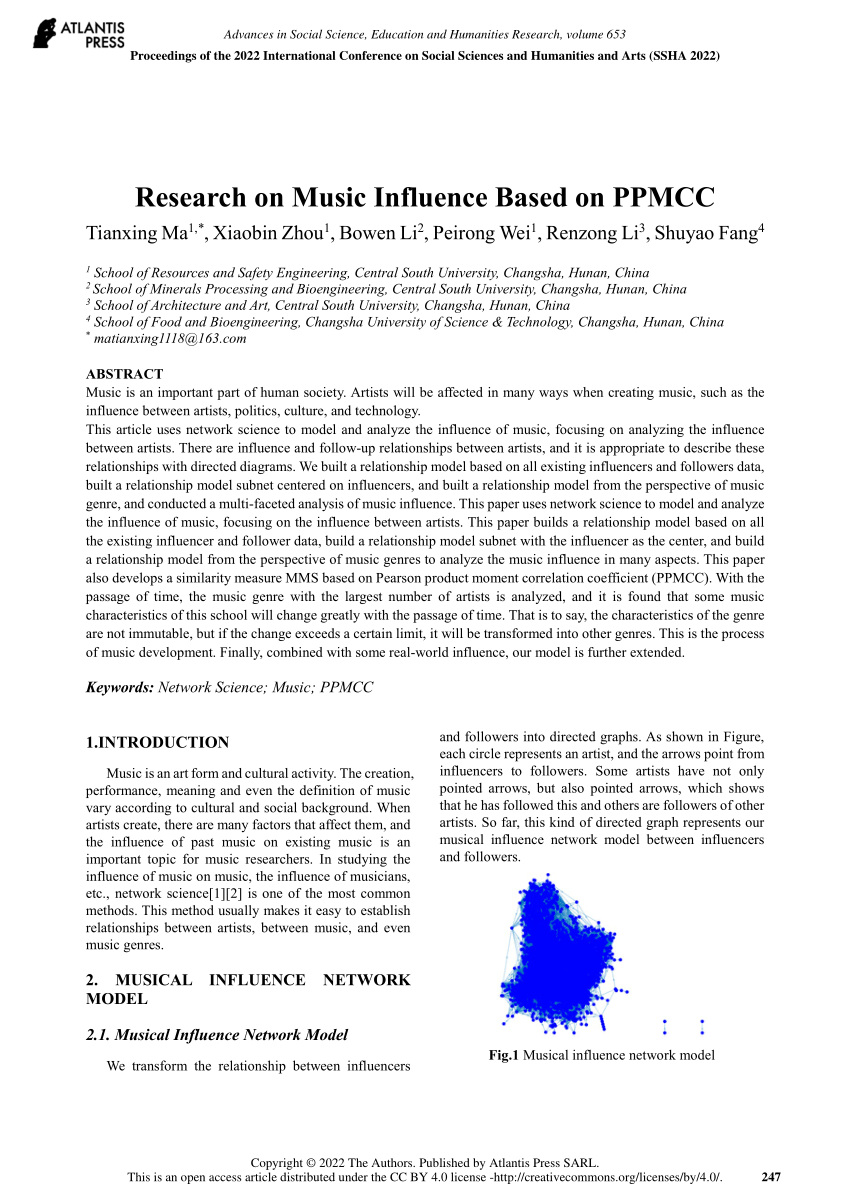 music influence research paper