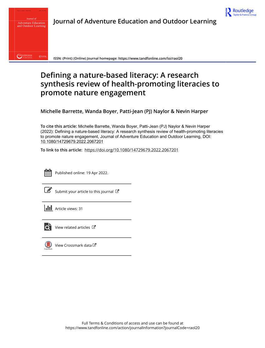 literature review in nature