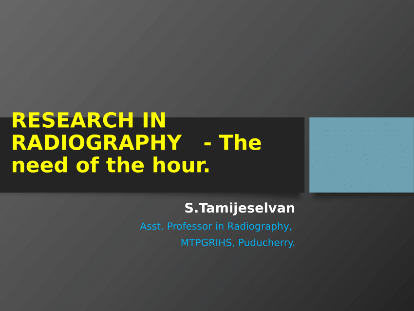 undergraduate research topics in radiography
