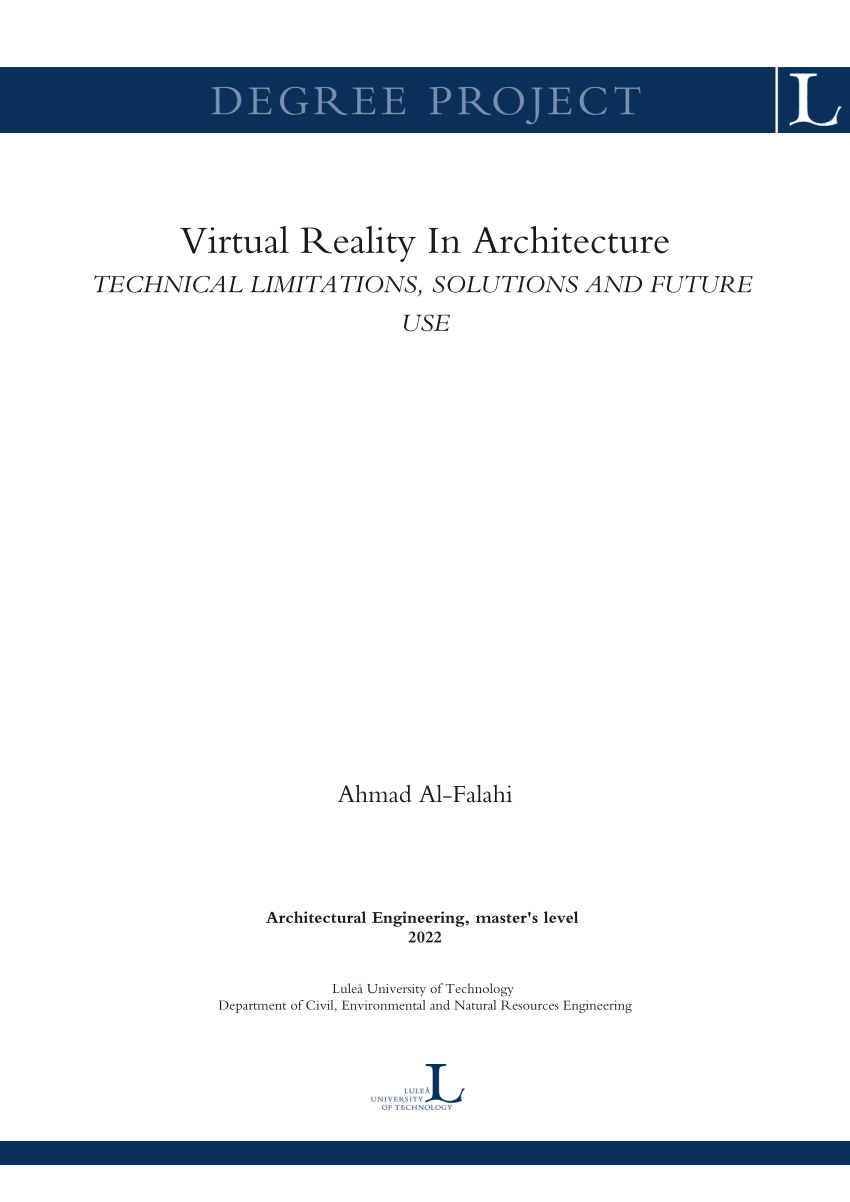 virtual reality architecture thesis