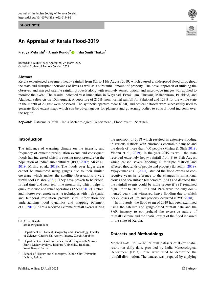 kerala flood 2019 case study pdf