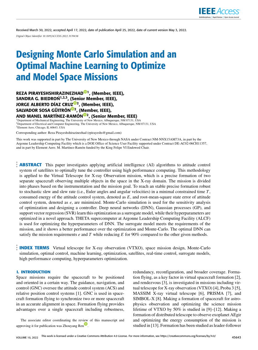 (PDF) Designing Monte Carlo Simulation and an Optimal Machine Learning