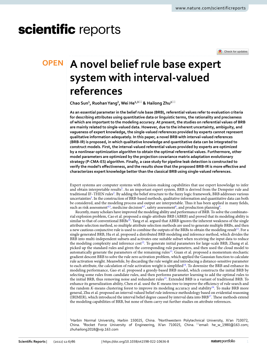 A novel belief rule base expert system with interval-valued
