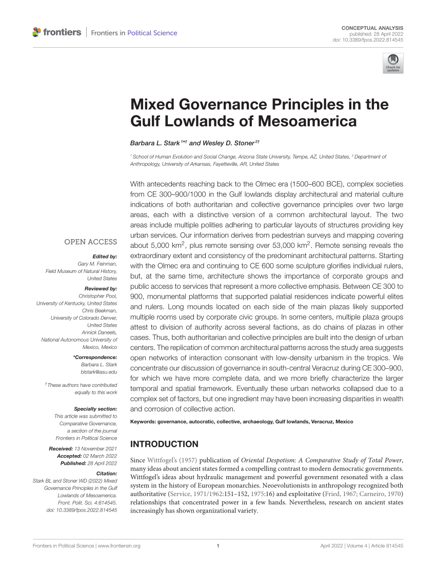 Pdf Mixed Governance Principles In The Gulf Lowlands Of Mesoamerica